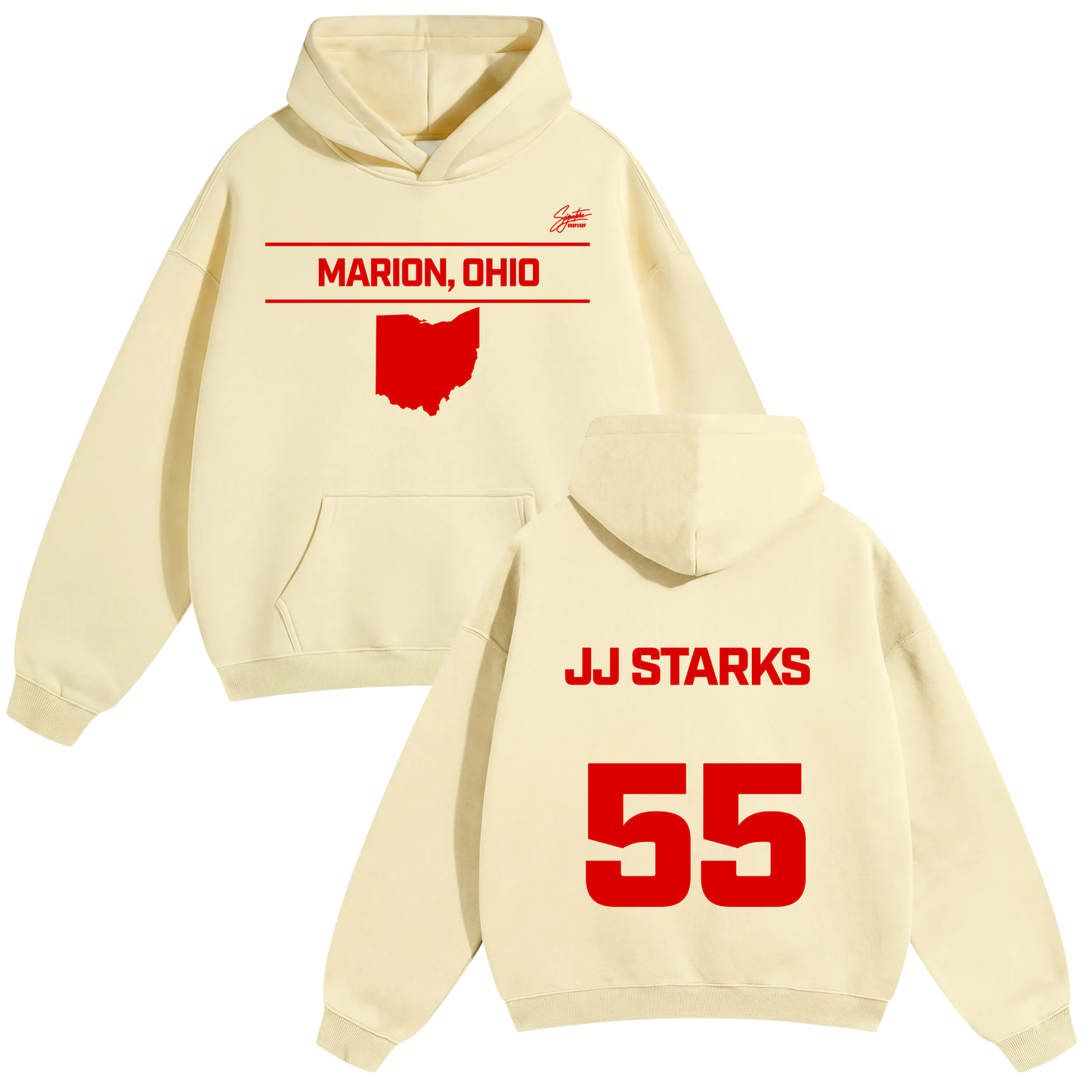 Jamarie “JJ” Starks Oversize Fleeced Hoodie