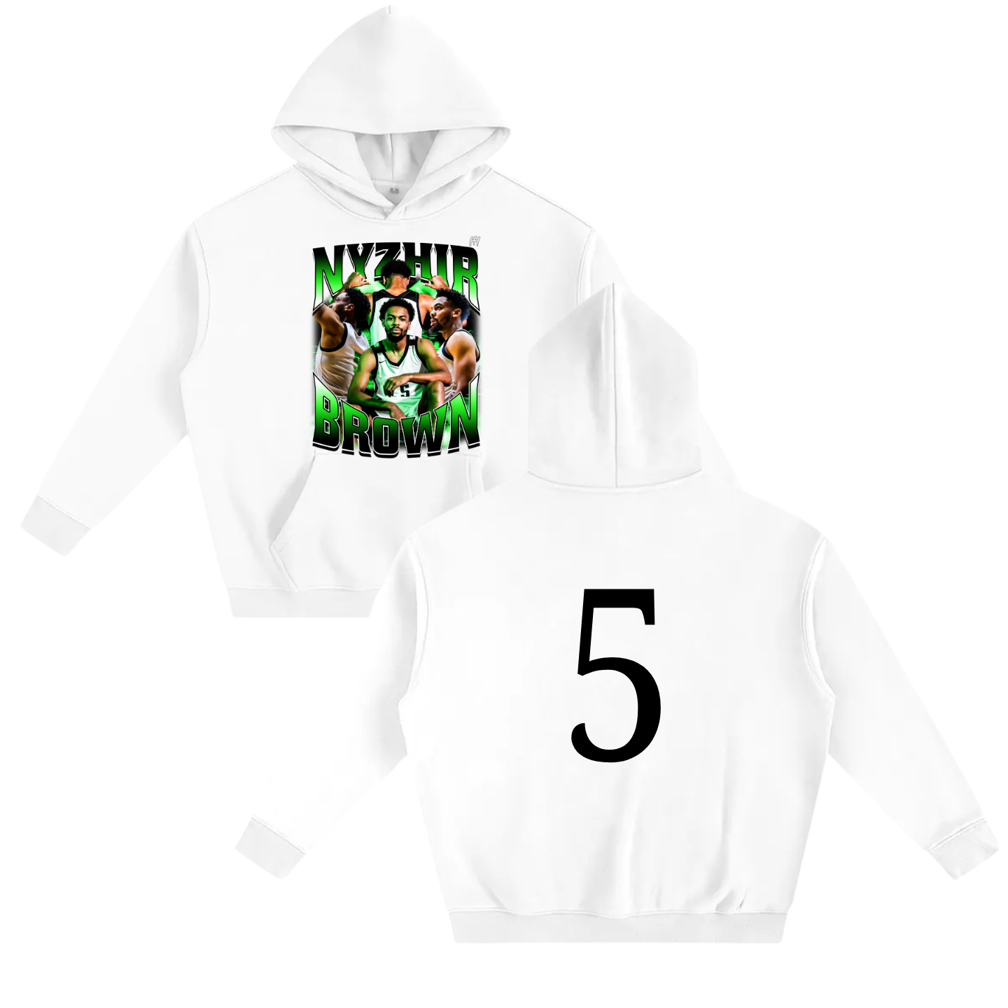 Nyzhir Brown Oversize Fleeced Hoodie