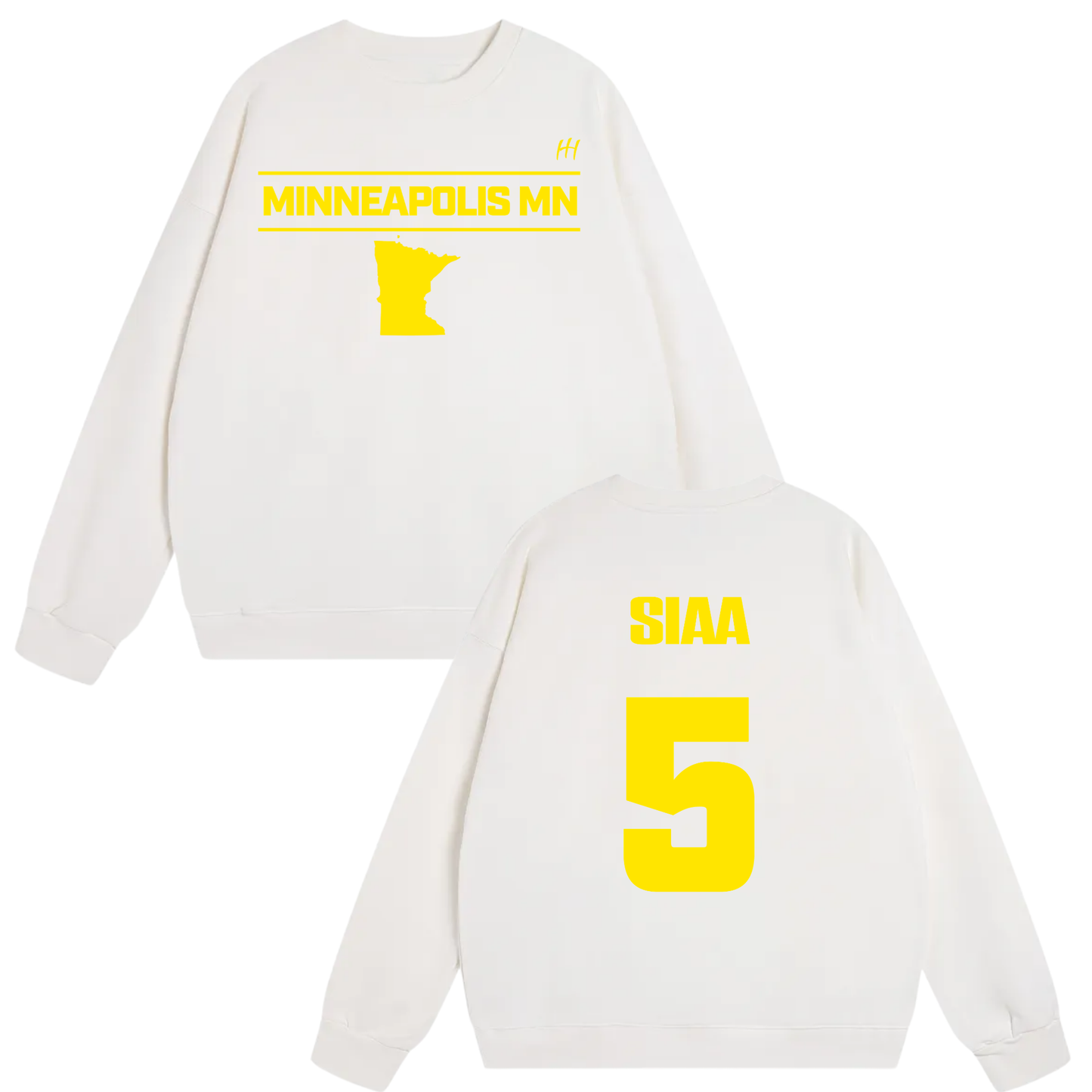 Jasia White Heavyweight Crewneck Sweatshirt