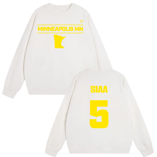 Jasia White Heavyweight Crewneck Sweatshirt
