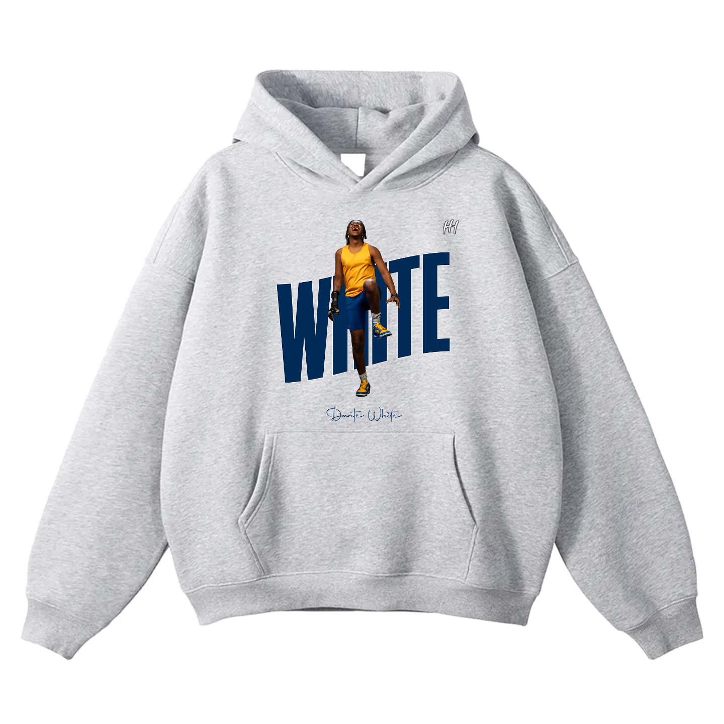 Dante White Oversize Fleeced Hoodie