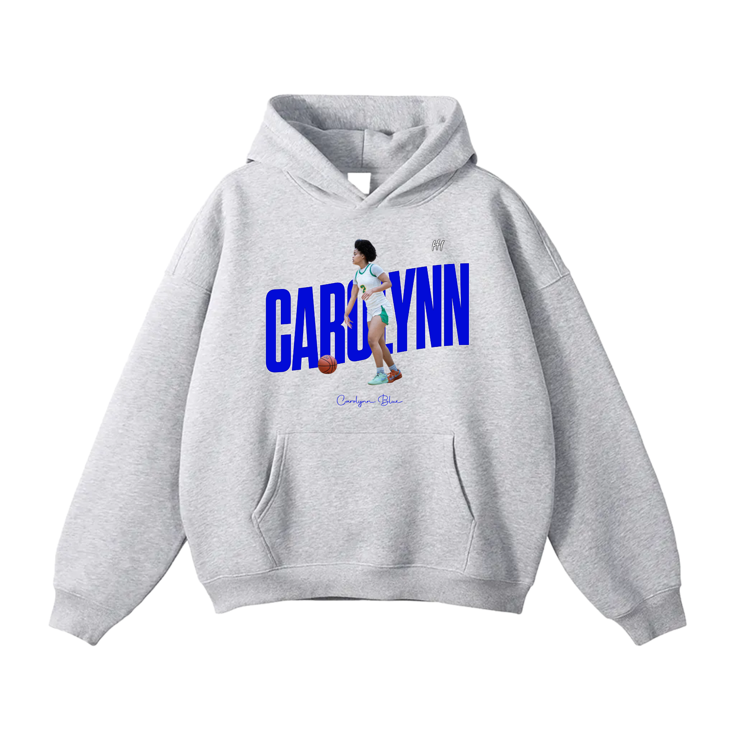Carolynn Blue Oversize Fleeced Hoodie