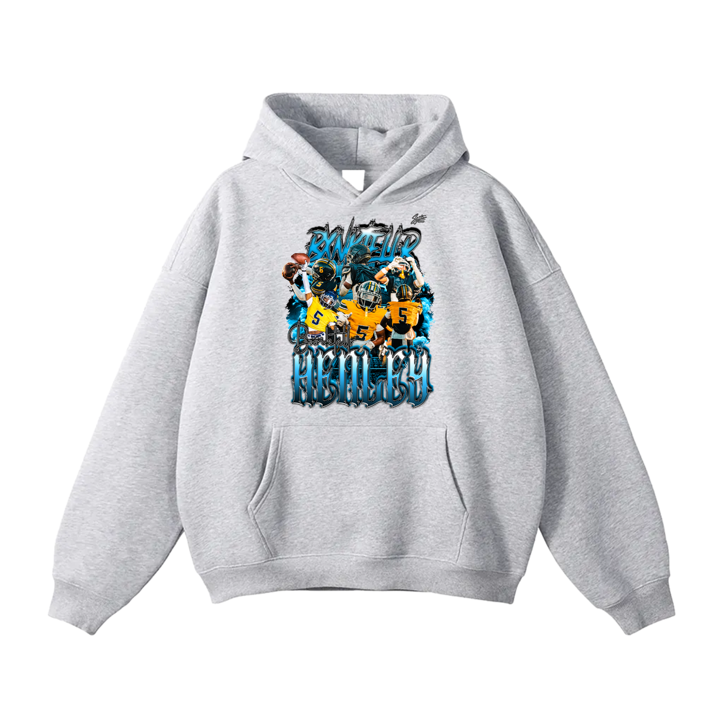 Bxnktellr Henley Oversize Fleeced Hoodie