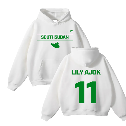 Lily Ajok Deng Lual Oversize Fleeced Hoodie