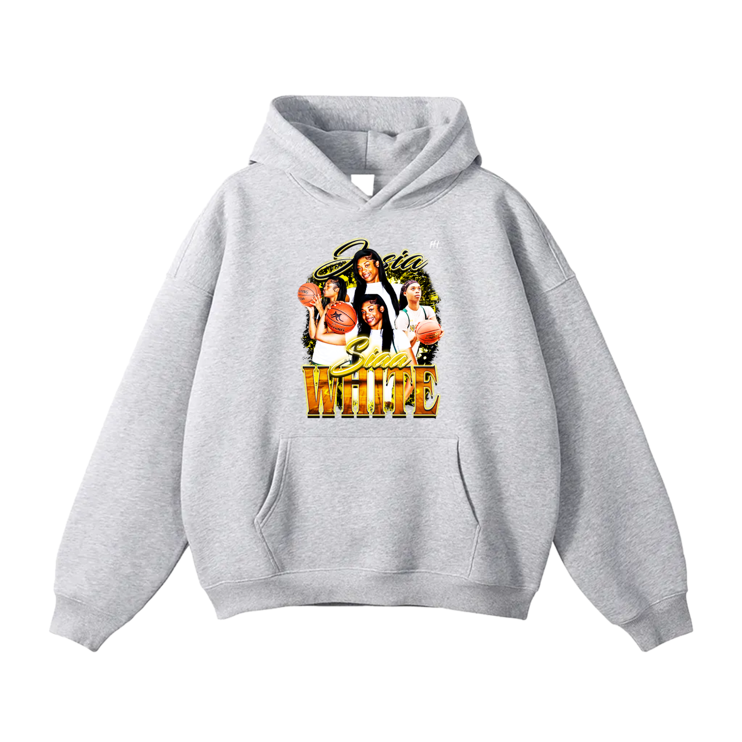 Jasia White Oversize Fleeced Hoodie
