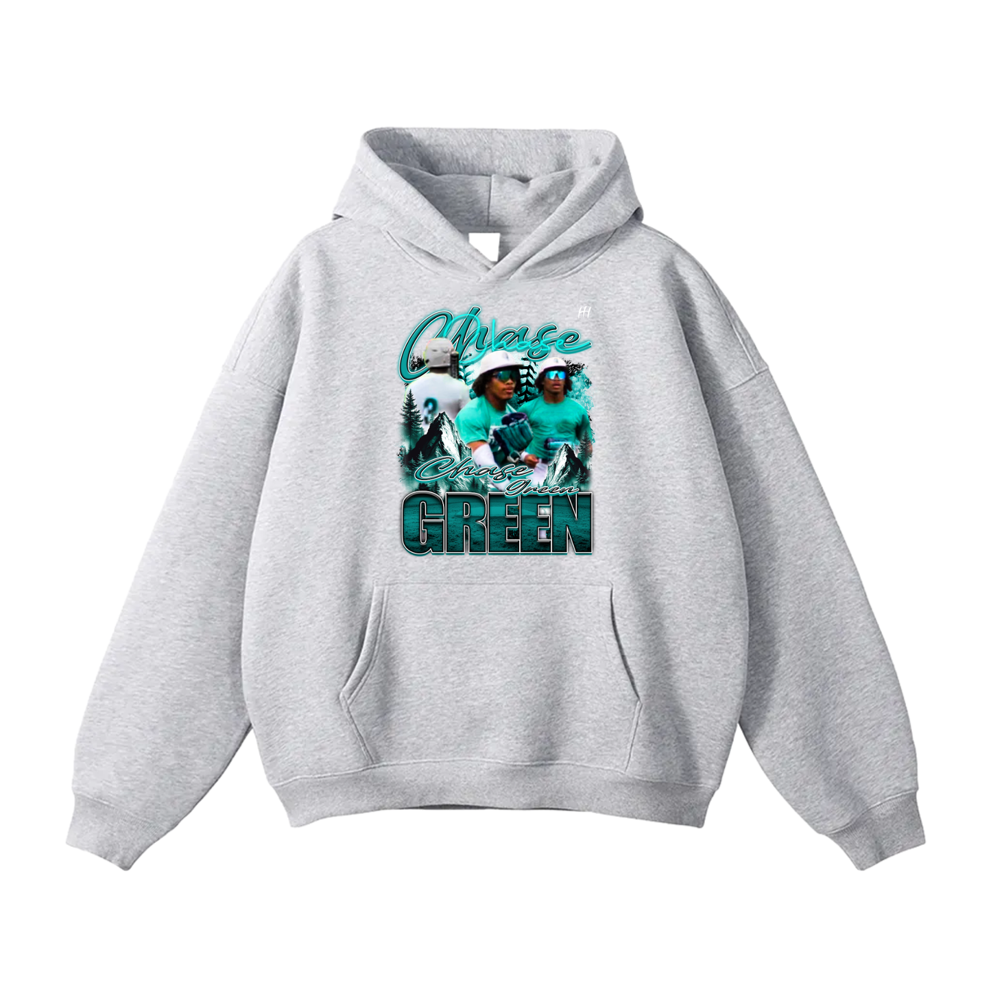 Chase Green Oversize Fleeced Hoodie