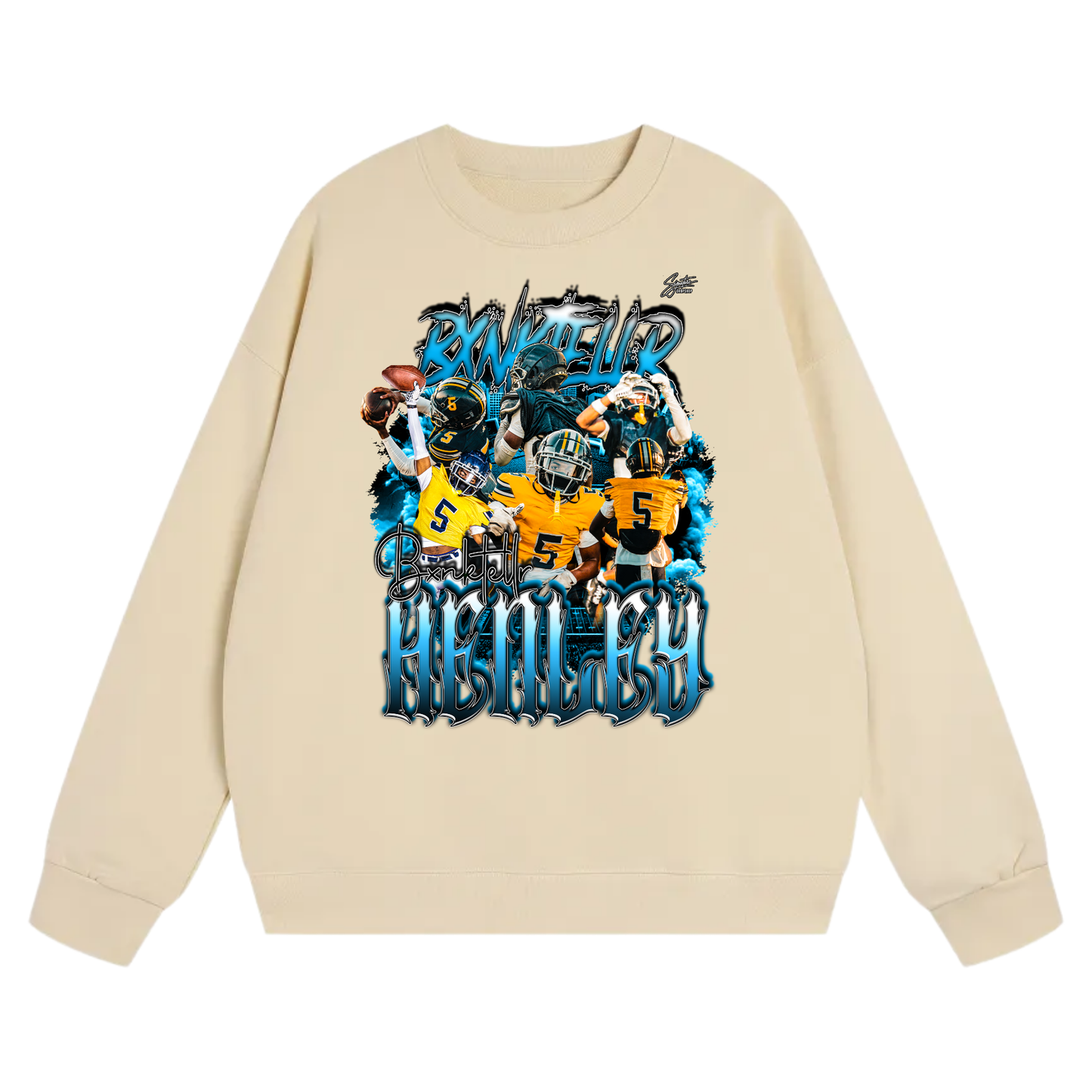 Bxnktellr Henley Heavyweight Crewneck Sweatshirt