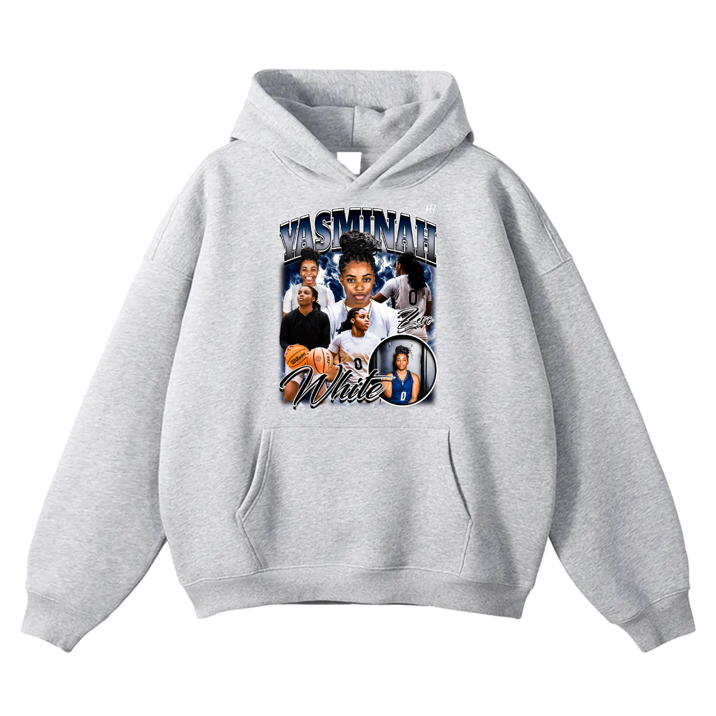 Yasminah White Oversize Fleeced Hoodie