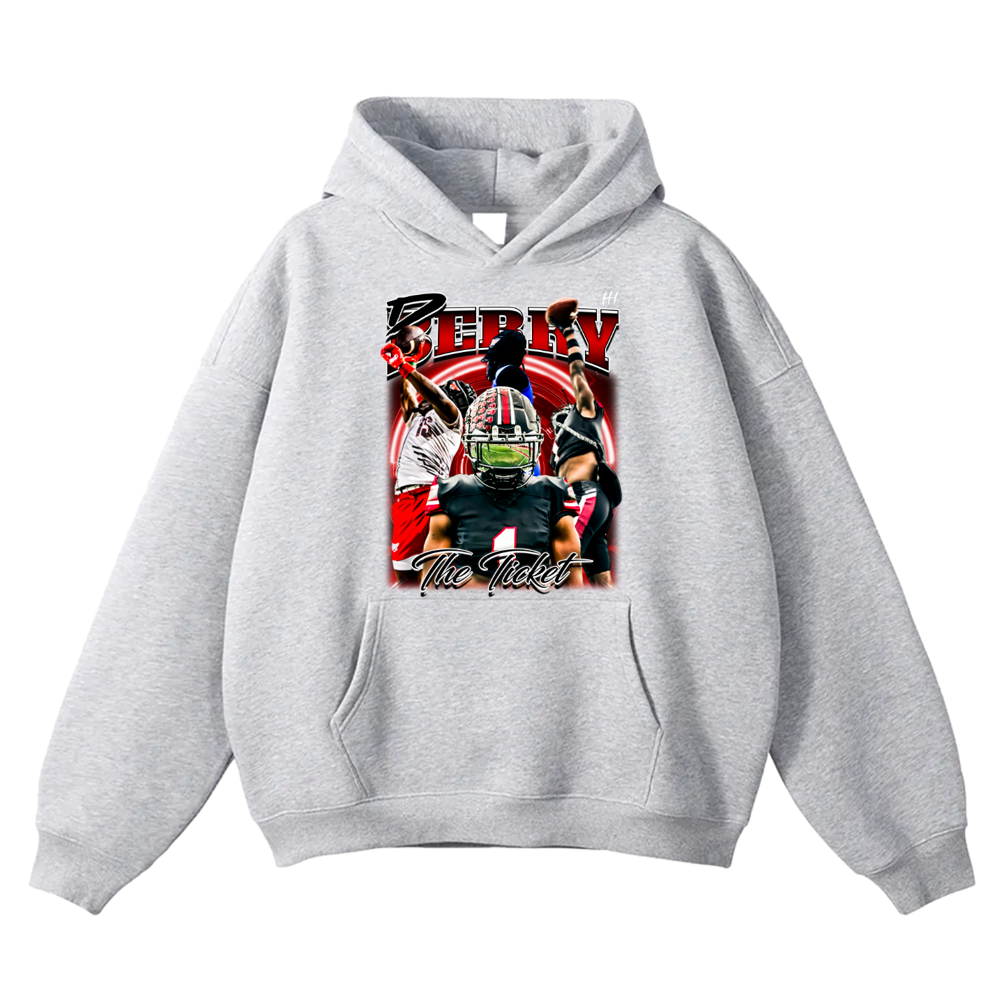 D Berry Oversize Fleeced Hoodie