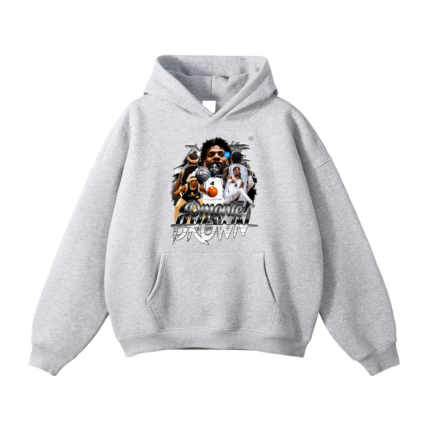 Dmonte Brown Oversize Fleeced Hoodie