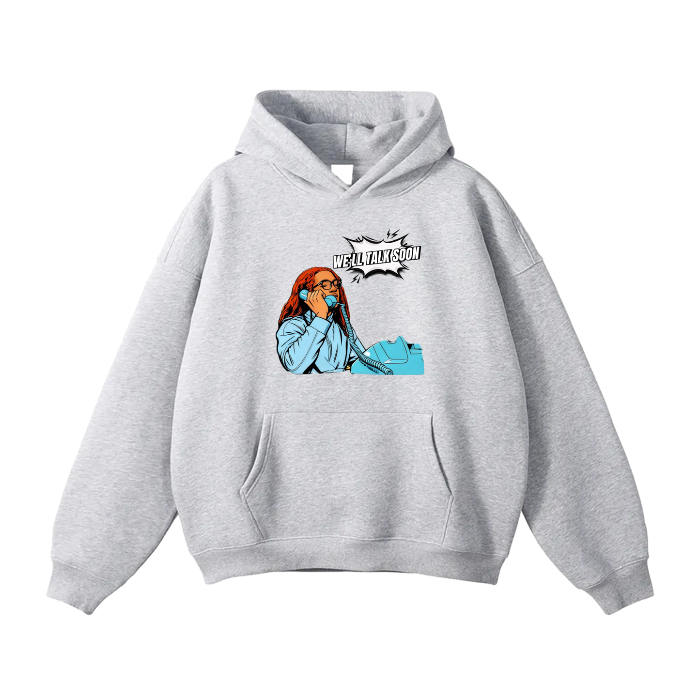 Ethan Royal Oversize Fleeced Hoodie