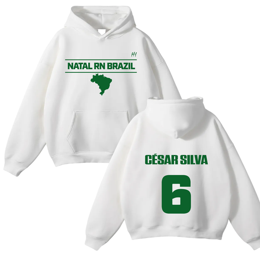 César Augusto Oliveira da Silva Oversize Fleeced Hoodie