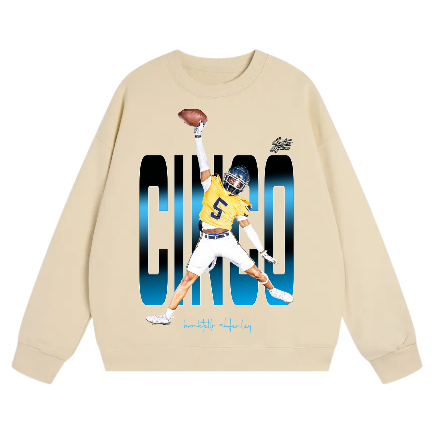 Bxnktellr Henley Heavyweight Crewneck Sweatshirt