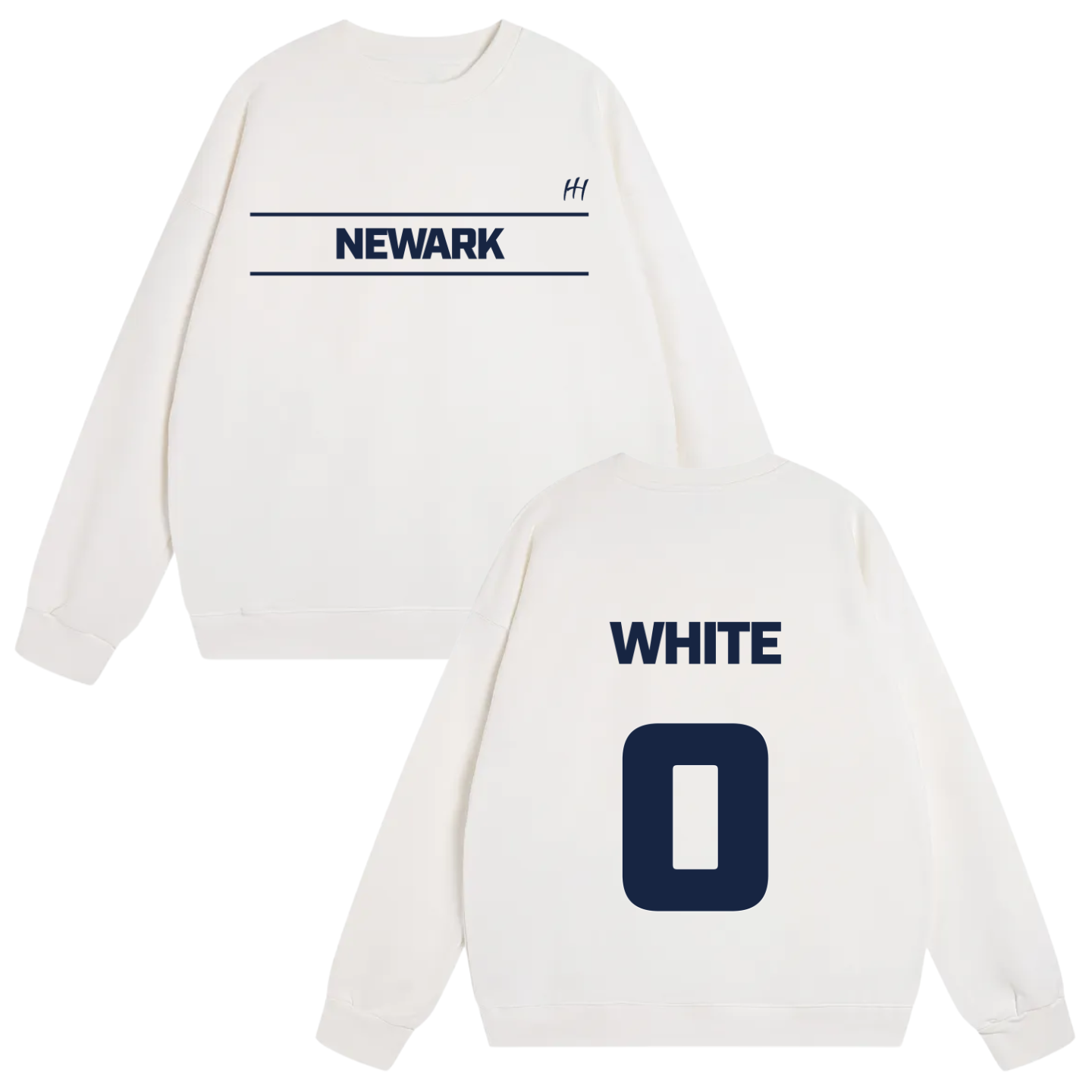 Yasminah White Heavyweight Crewneck Sweatshirt