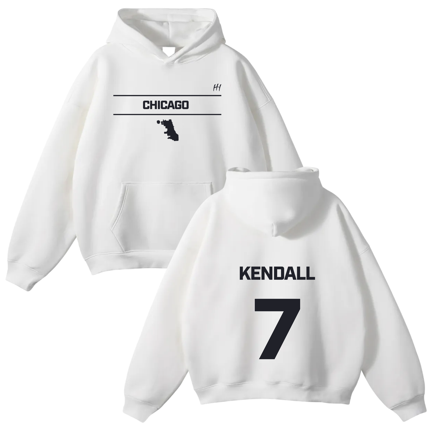 Kendall Jordan Oversize Fleeced Hoodie