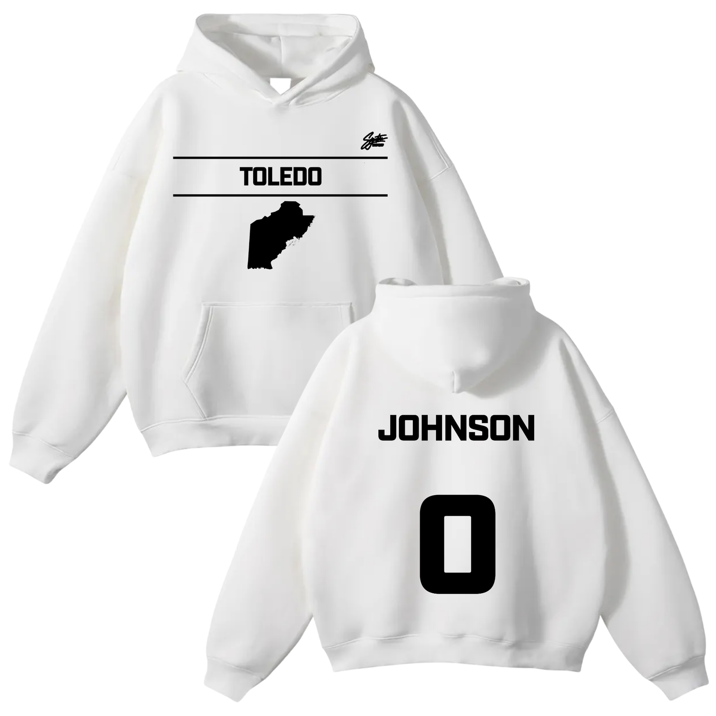 Dereon Johnson Oversize Fleeced Hoodie