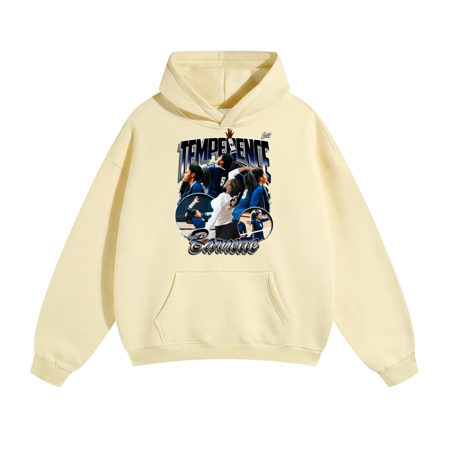 Temperence Barneyye Oversize Fleeced Hoodie