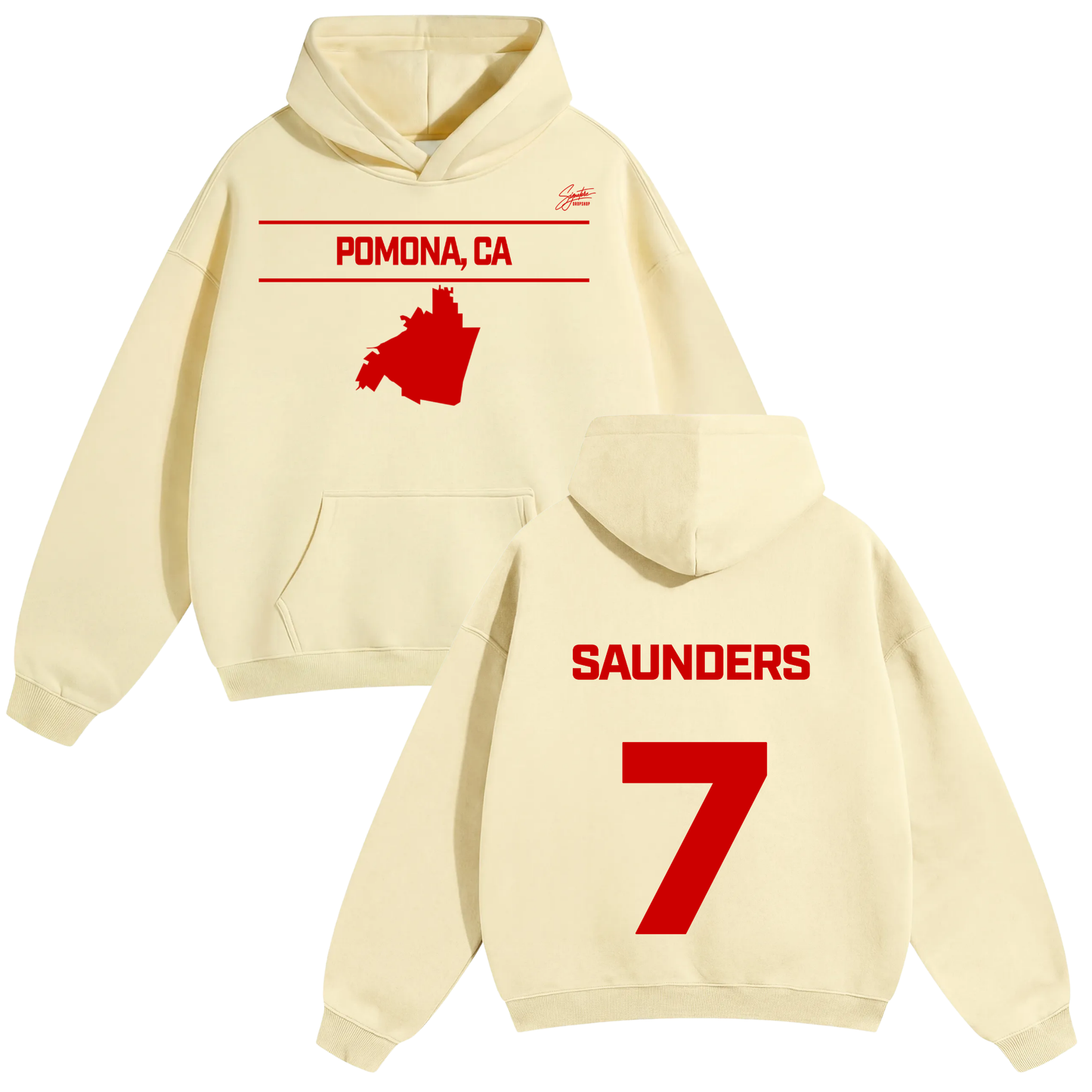 Augus Saunders Oversize Fleeced Hoodie