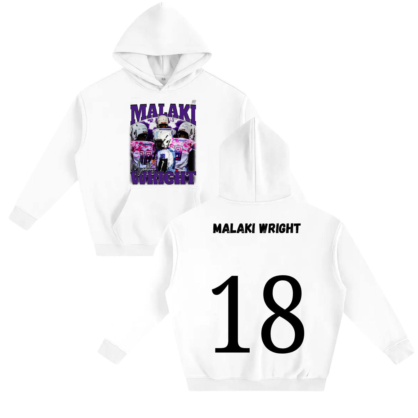 Malaki Wright Oversize Fleeced Hoodie