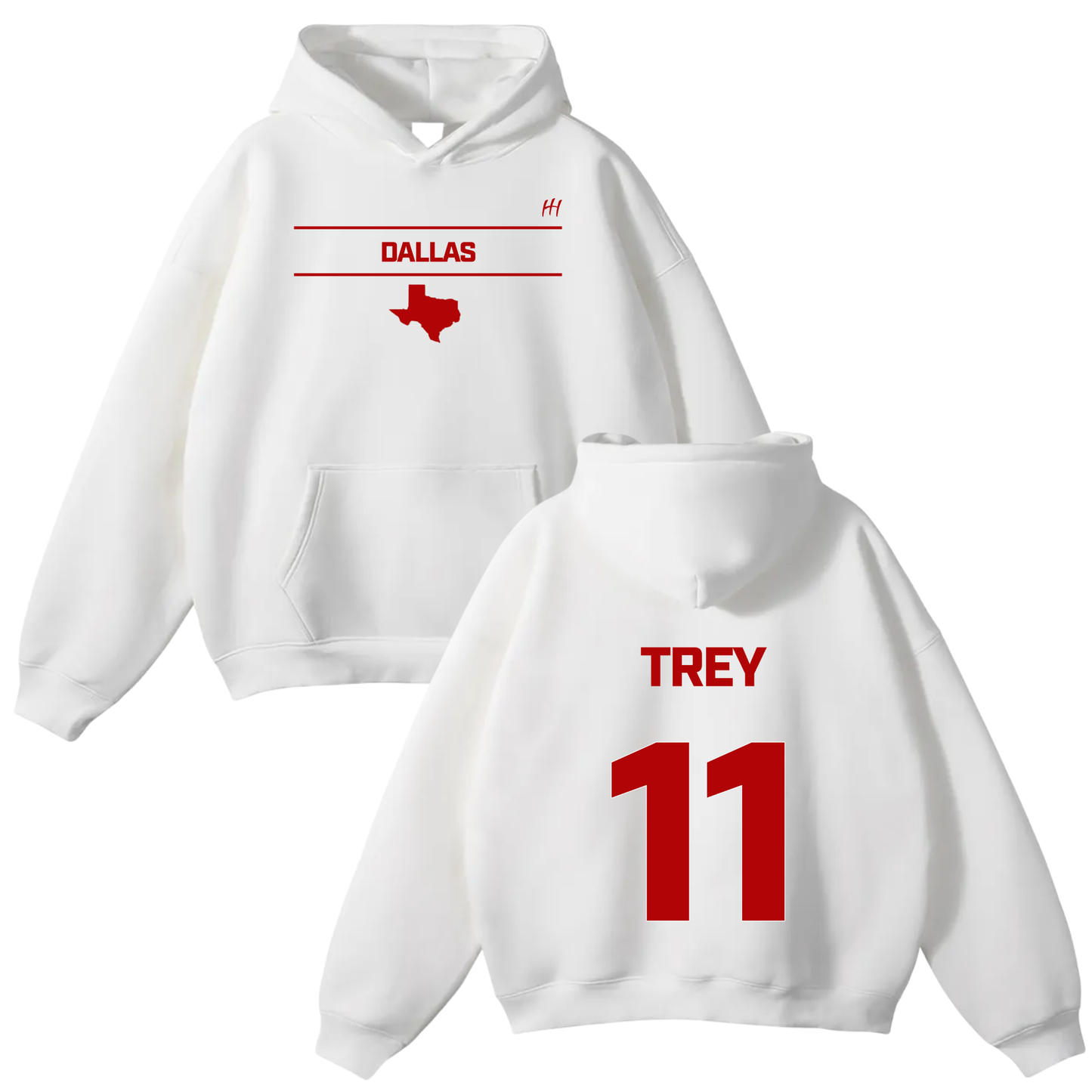 Trey Green Oversize Fleeced Hoodie
