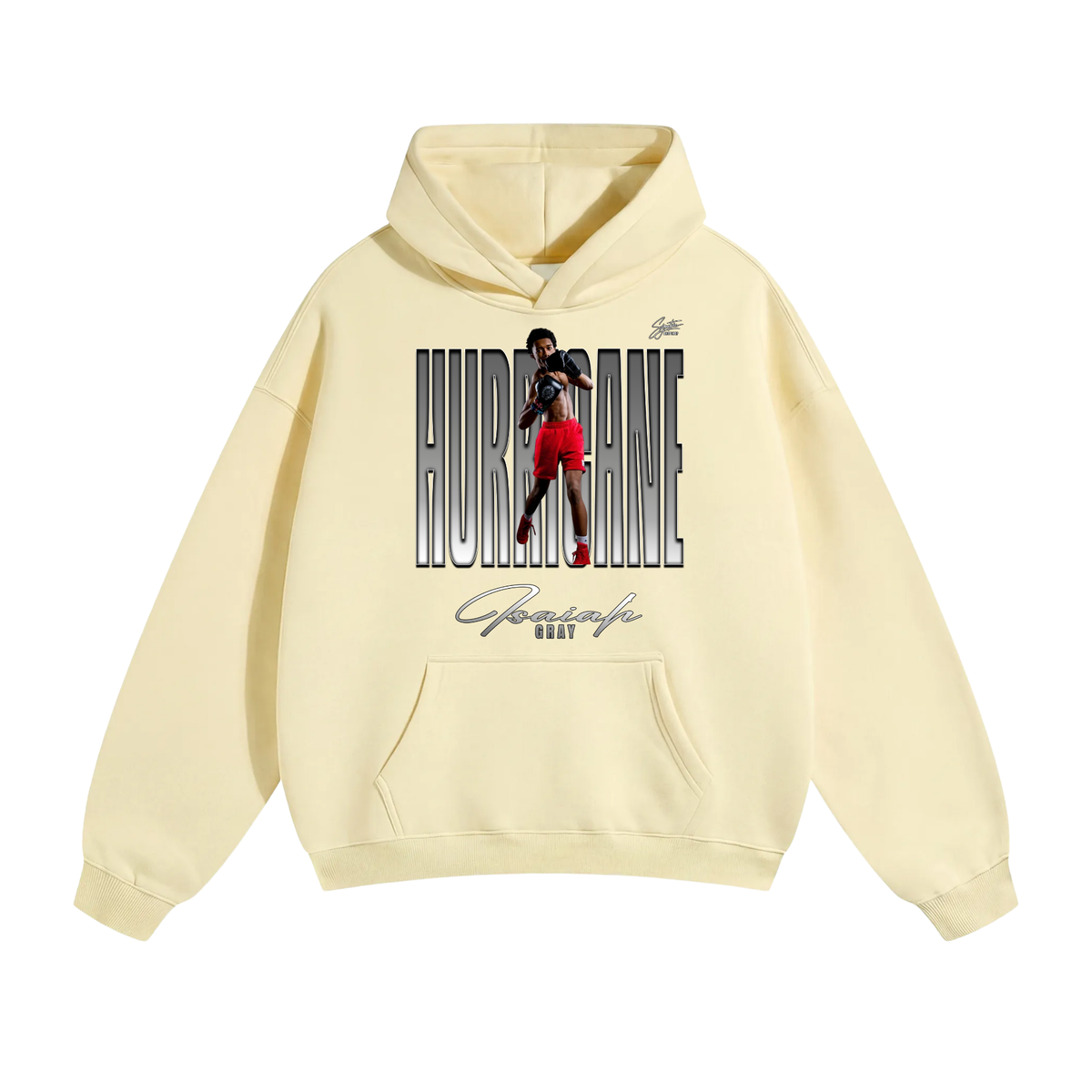 Isaiah Gray Oversize Fleeced Hoodie