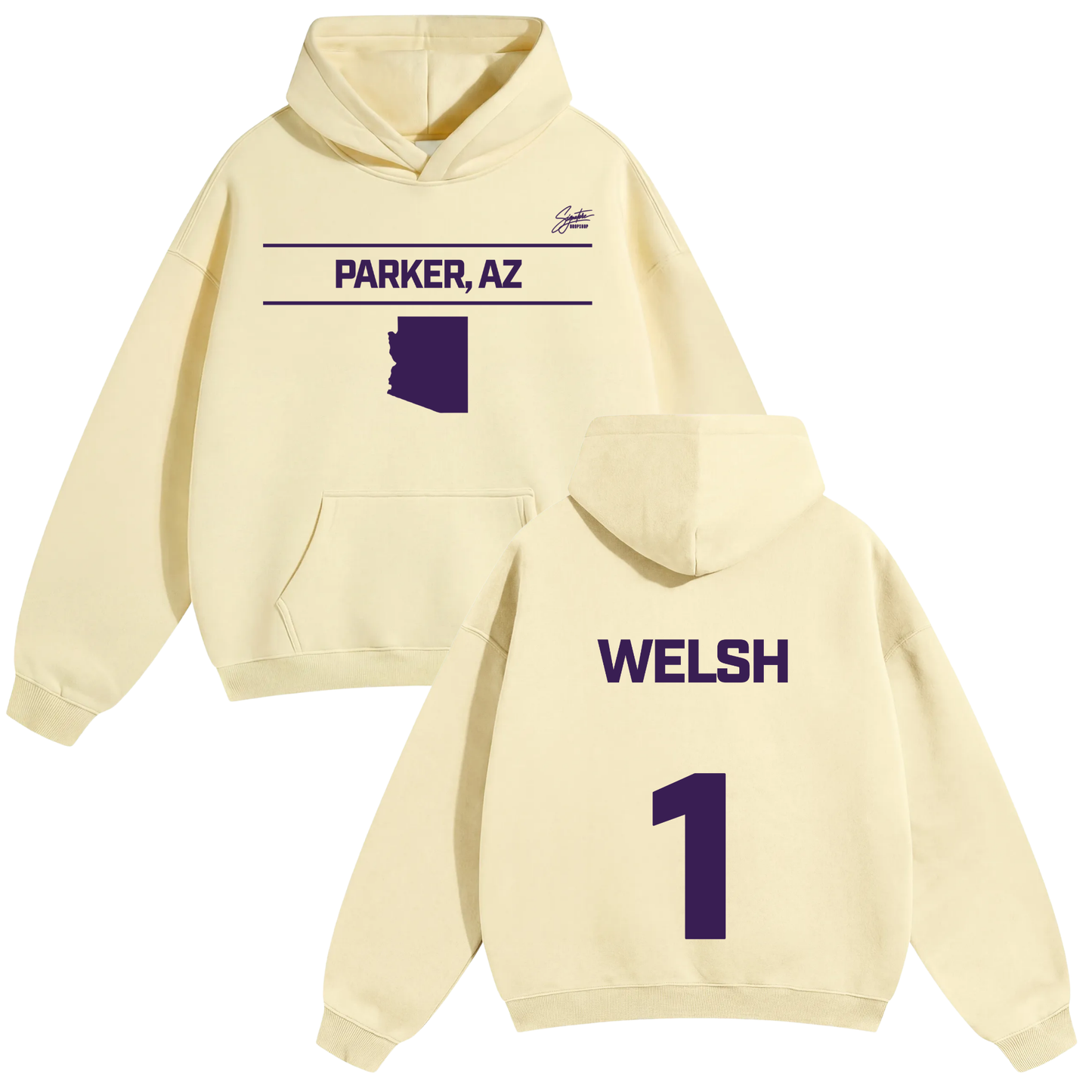 Darwin Welsh Oversize Fleeced Hoodie