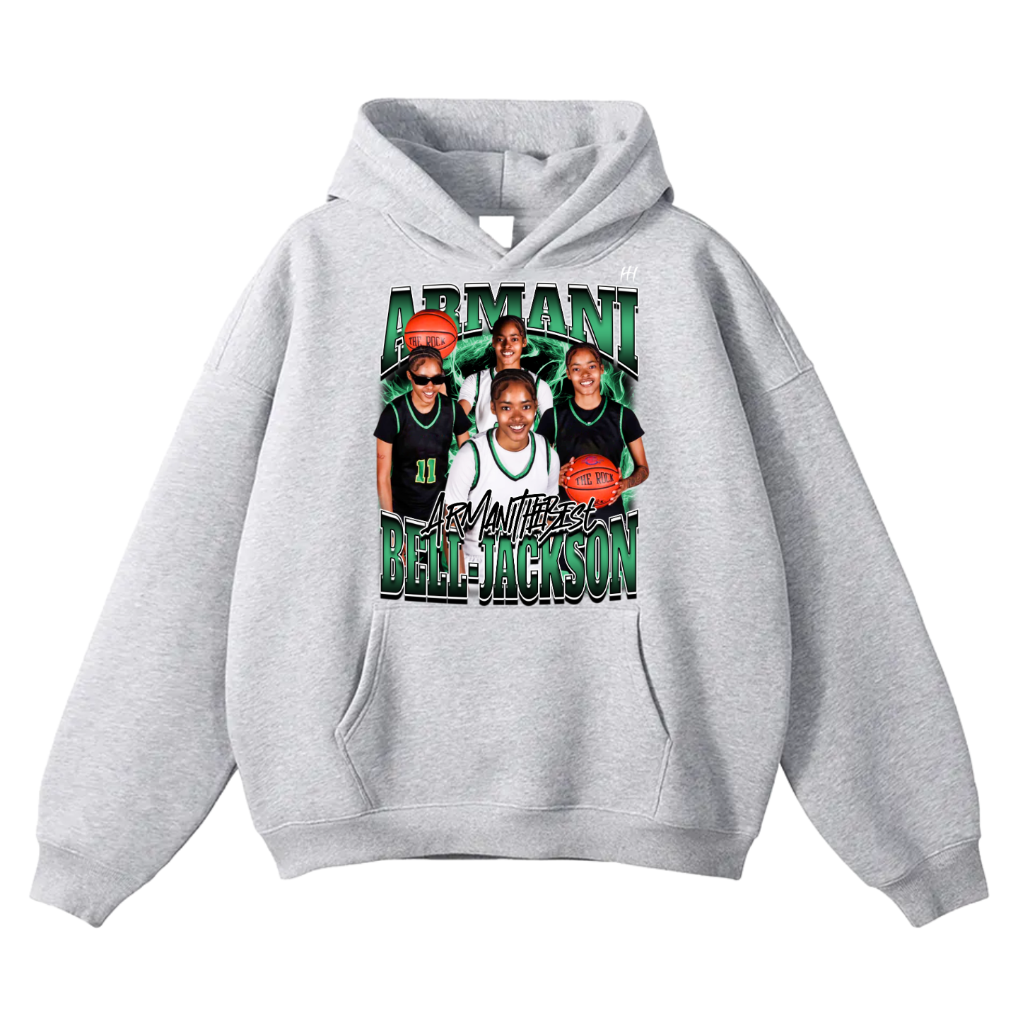 Armani Bell-Jackson Oversize Fleeced Hoodie