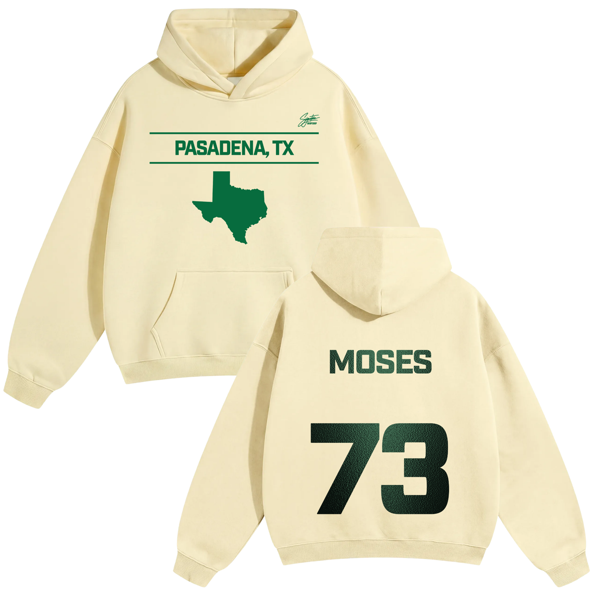 Moses Hardy Oversize Fleeced Hoodie