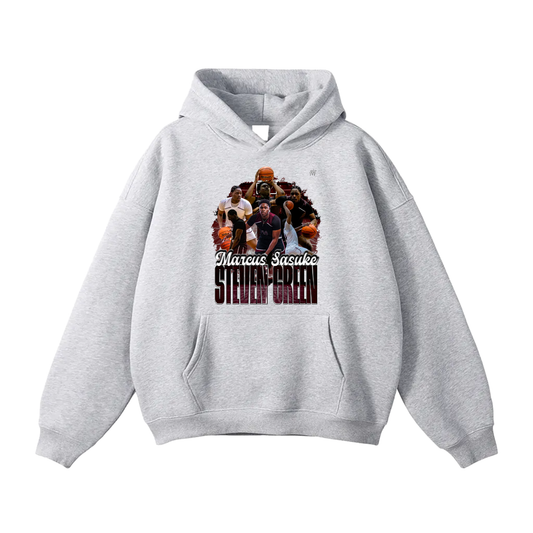 Marcus Sasuke-Steven Green Oversize Fleeced Hoodie