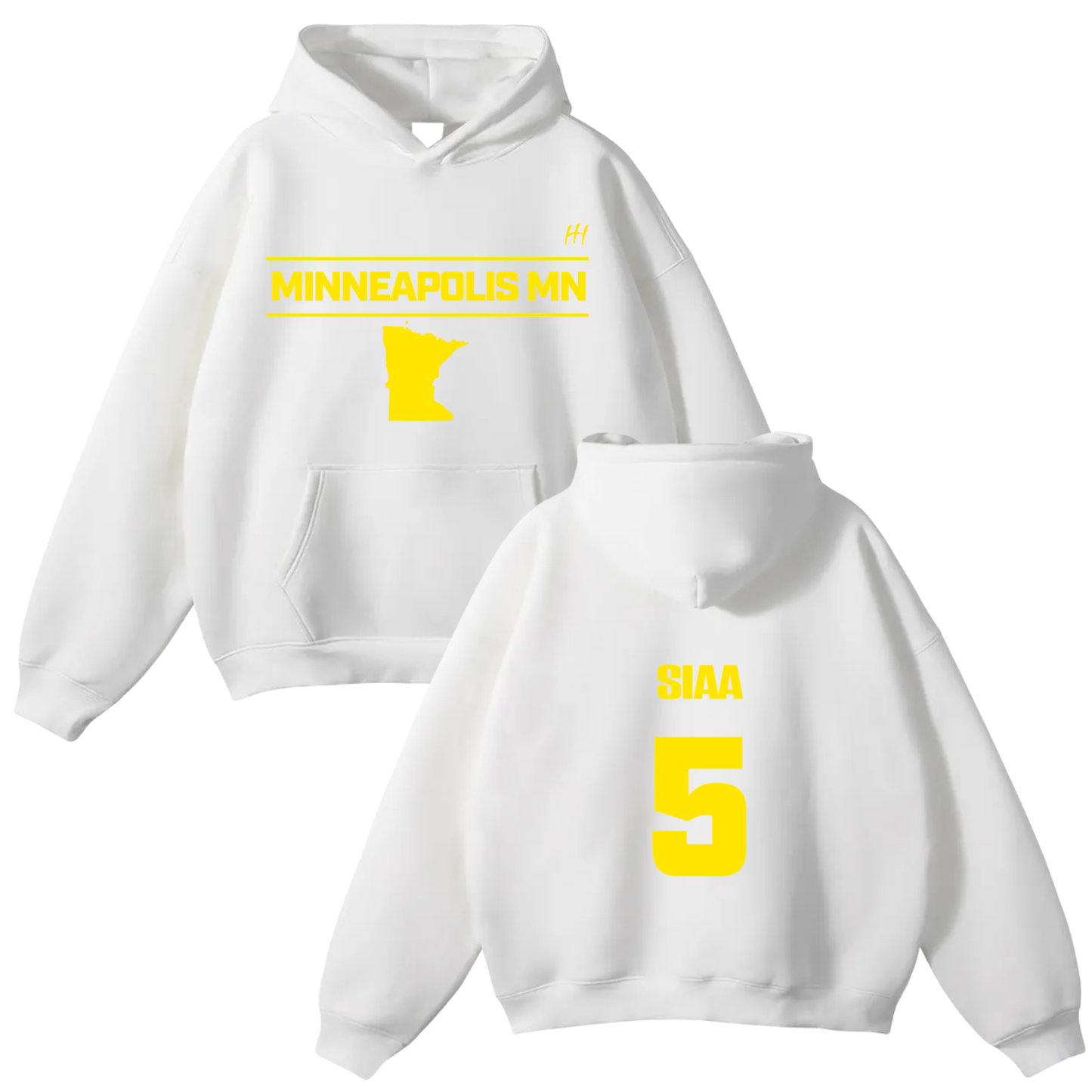 Jasia White Oversize Fleeced Hoodie