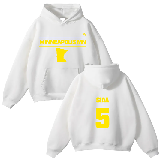 Jasia White Oversize Fleeced Hoodie