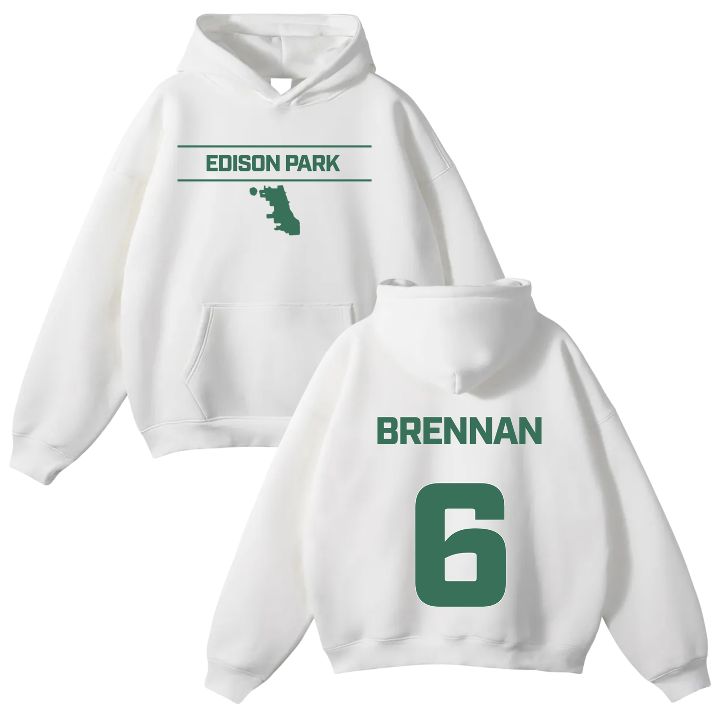 Brennan Coughlin  Oversize Fleeced Hoodie