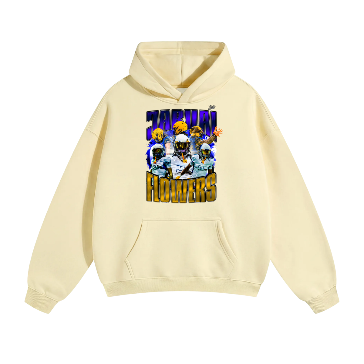 Jarvai Flowers Sr Oversize Fleeced Hoodie