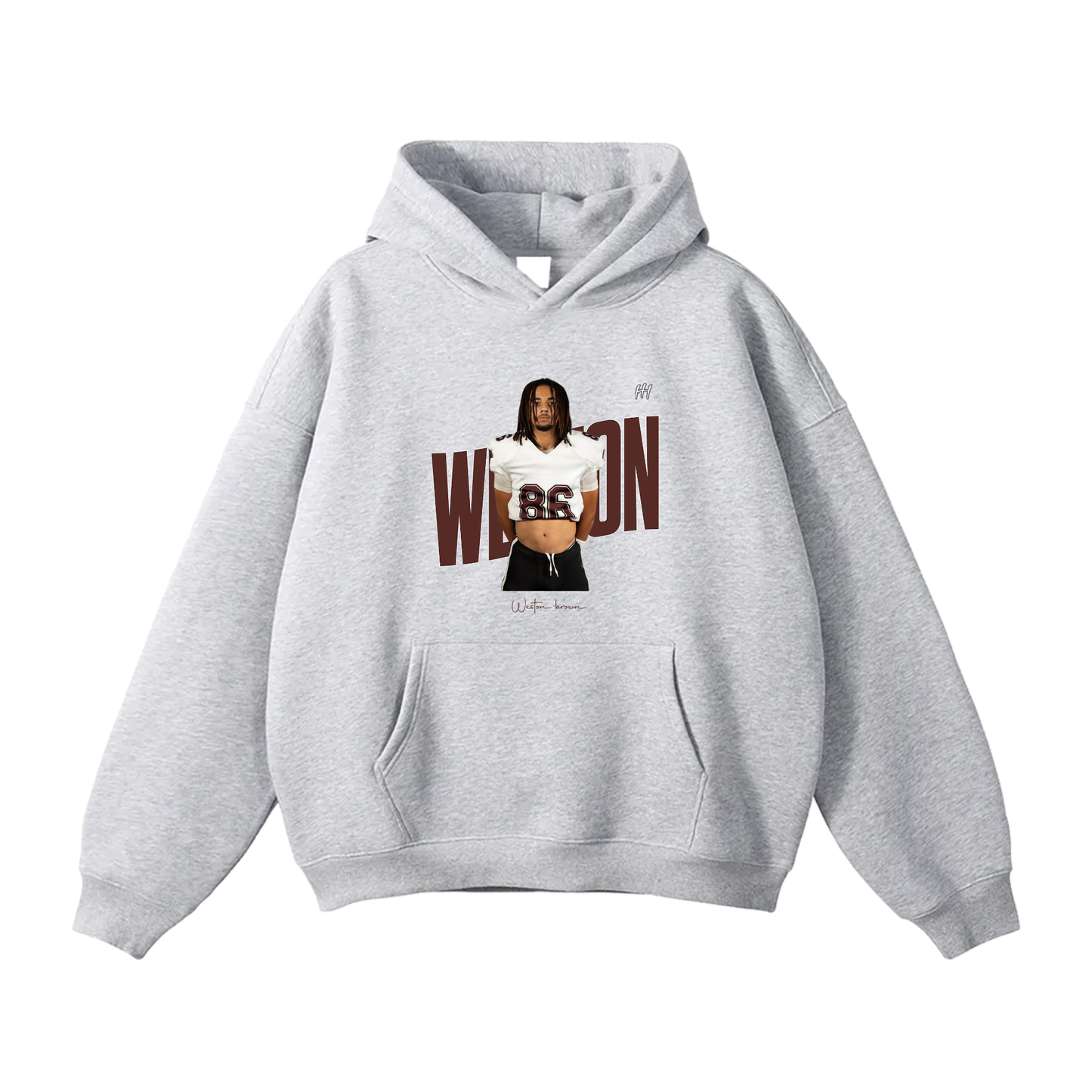 Weston Brown Oversize Fleeced Hoodie