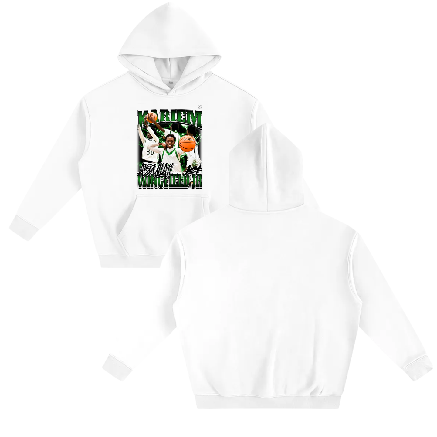 Kariem Abdullah Wingfield jr Oversize Fleeced Hoodie