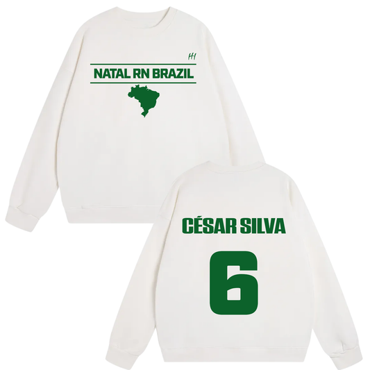César Augusto Oliveira da Silva Heavyweight Crewneck Sweatshirt