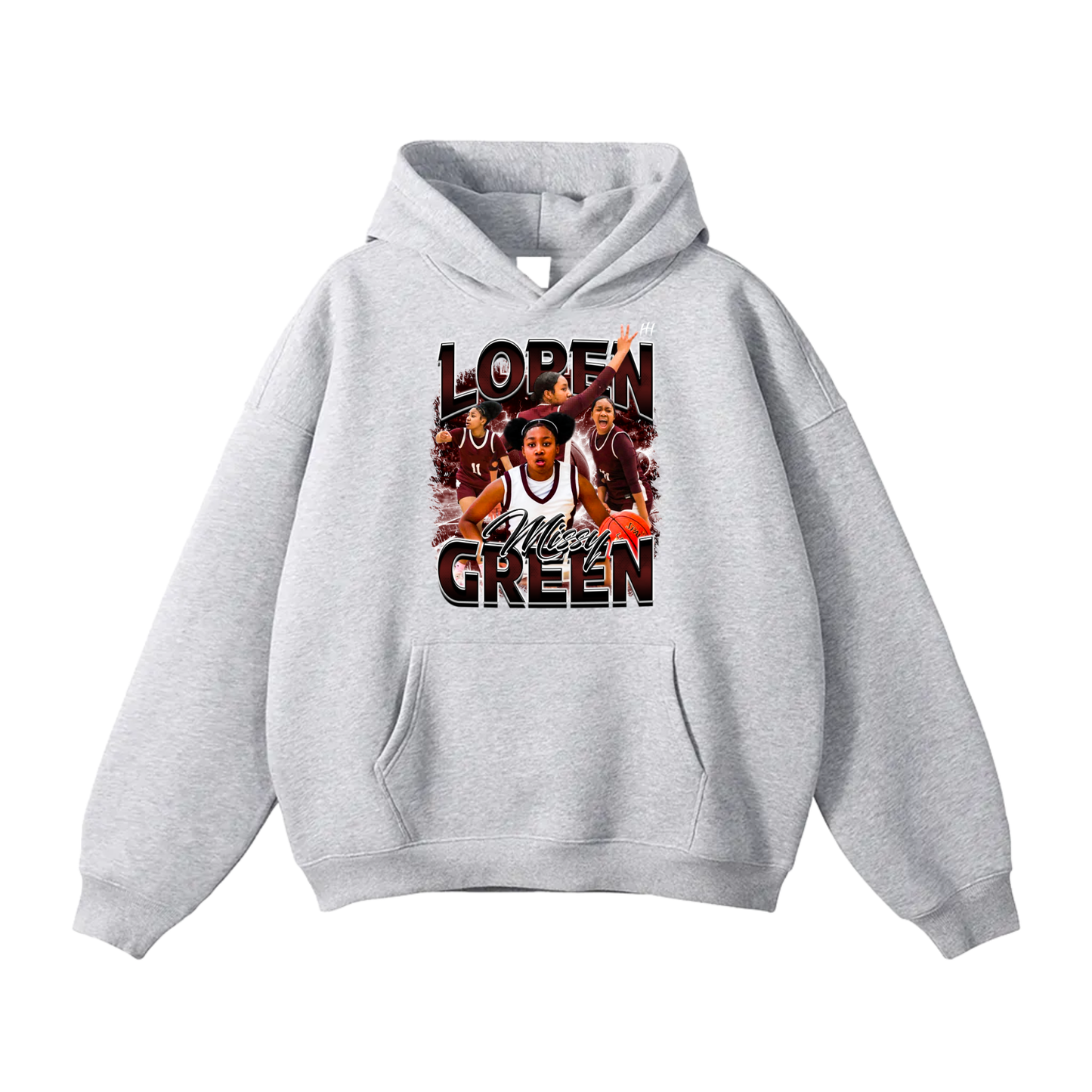 Loren Green Oversize Fleeced Hoodie