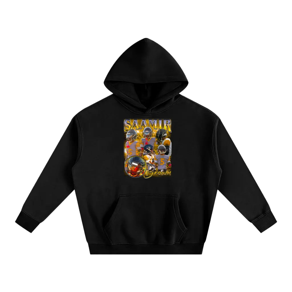 Saamir Brown Oversize Fleeced Hoodie