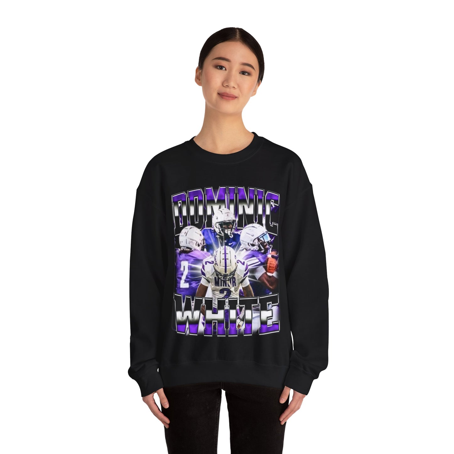 Dominic White Crewneck Sweatshirt
