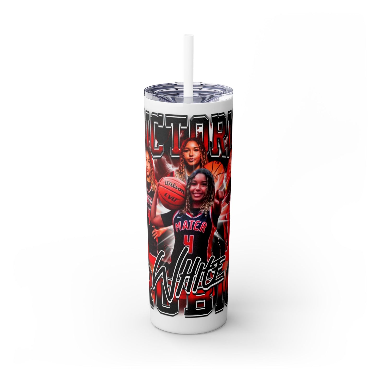 Victoria White-Rubio Stainless Steal Tumbler