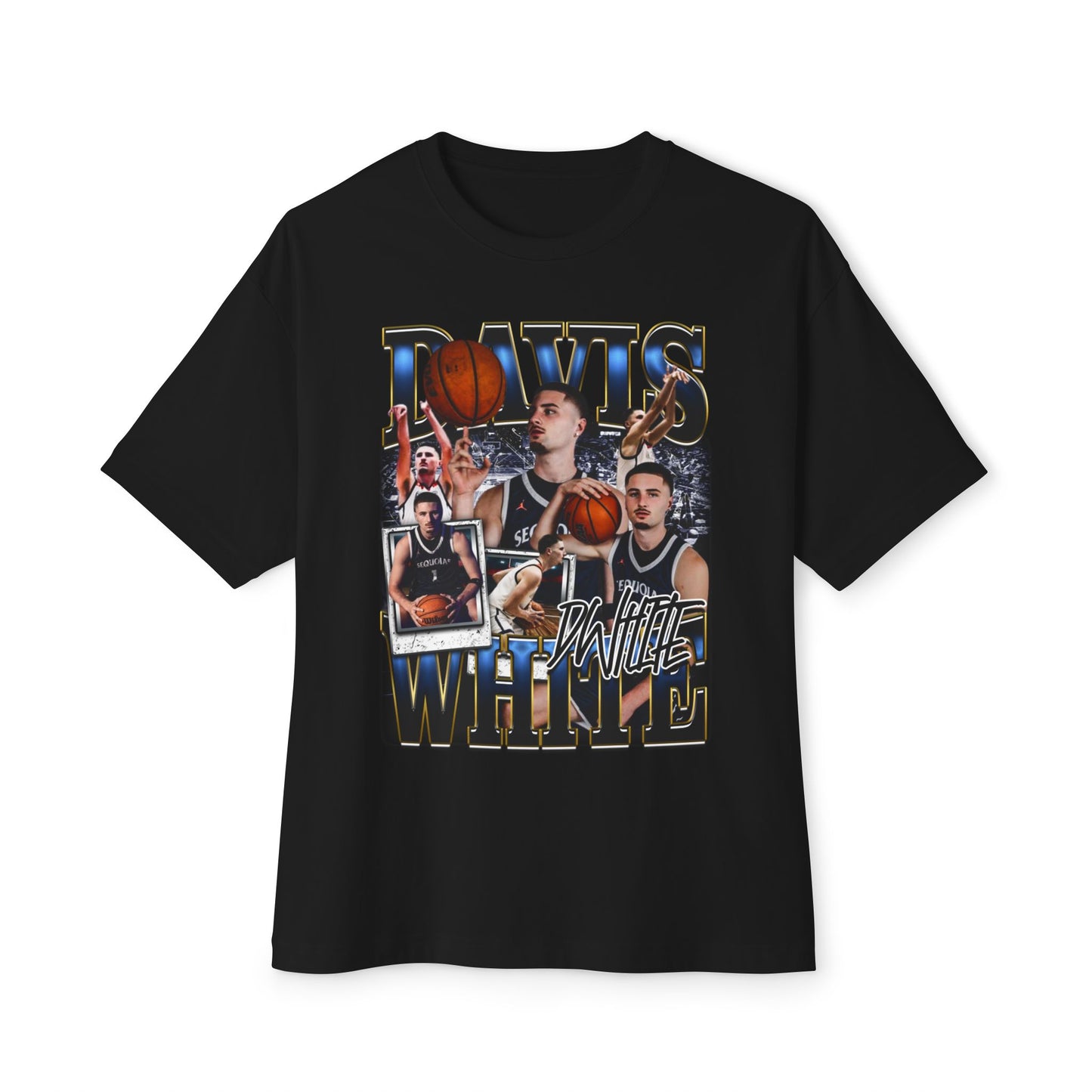 Davis White Oversized Vintage Tee