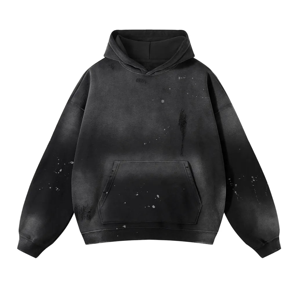 Stiles Mitchell Vintage Wash Frayed Fleece Hoodie