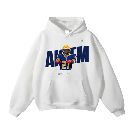 Adehkeem Alex Brown Oversize Fleeced Hoodie