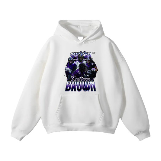 Kenttwon Brown Oversize Fleeced Hoodie