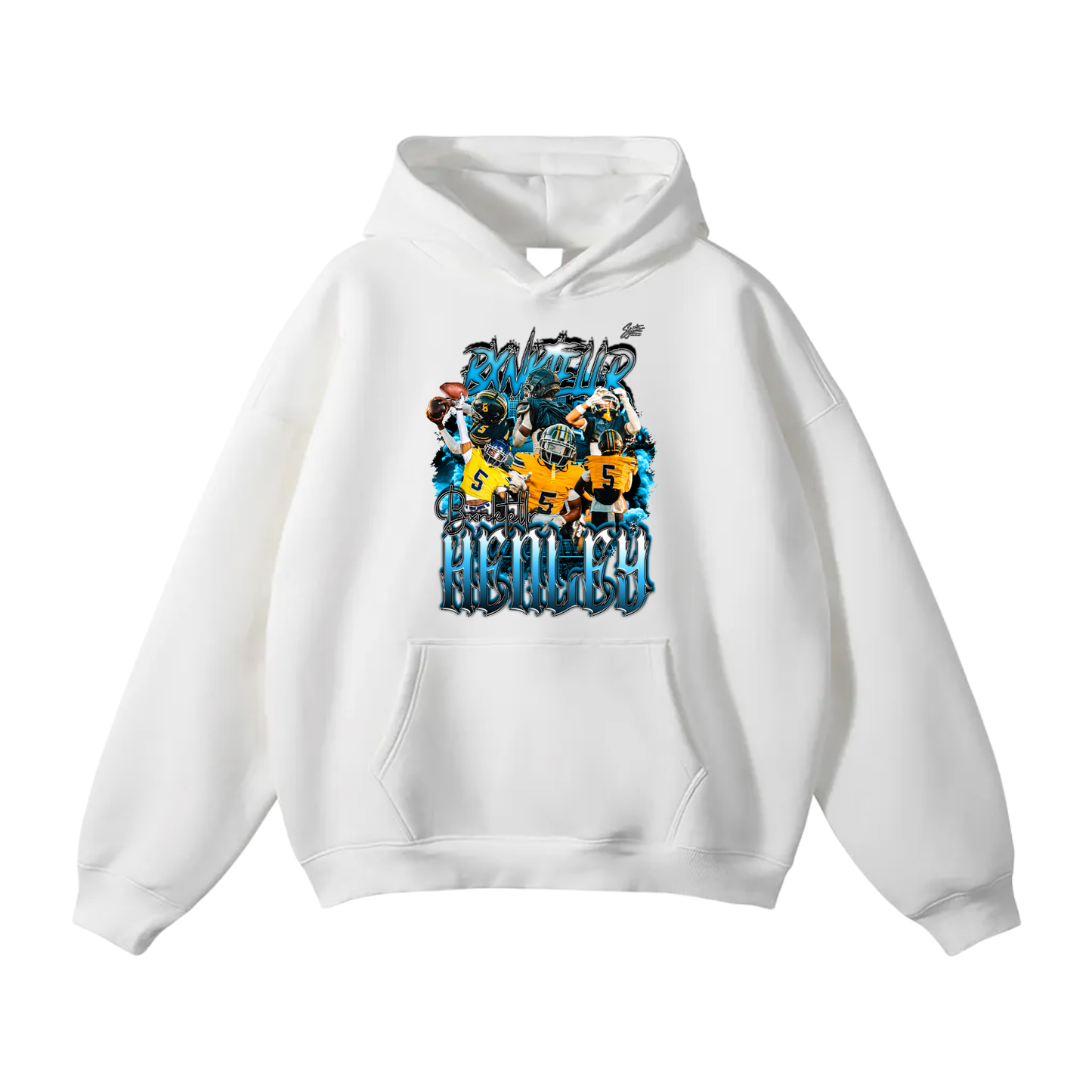 Bxnktellr Henley Oversize Fleeced Hoodie