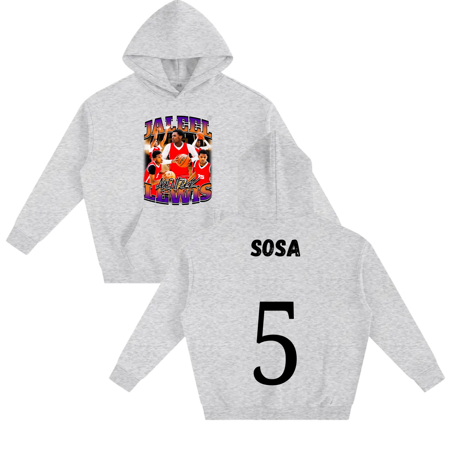 Jaleel Lewis  Oversize Fleeced Hoodie