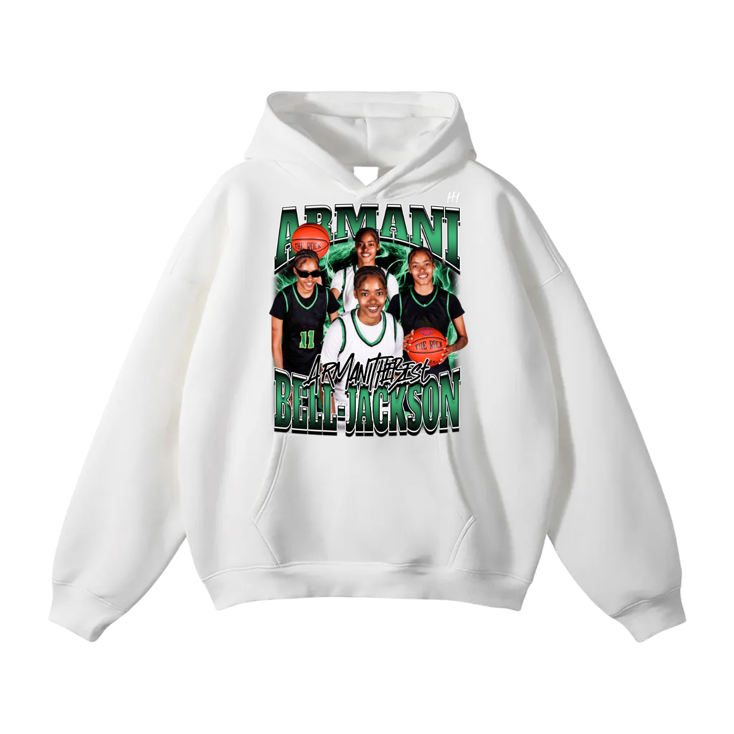Armani Bell-Jackson Oversize Fleeced Hoodie
