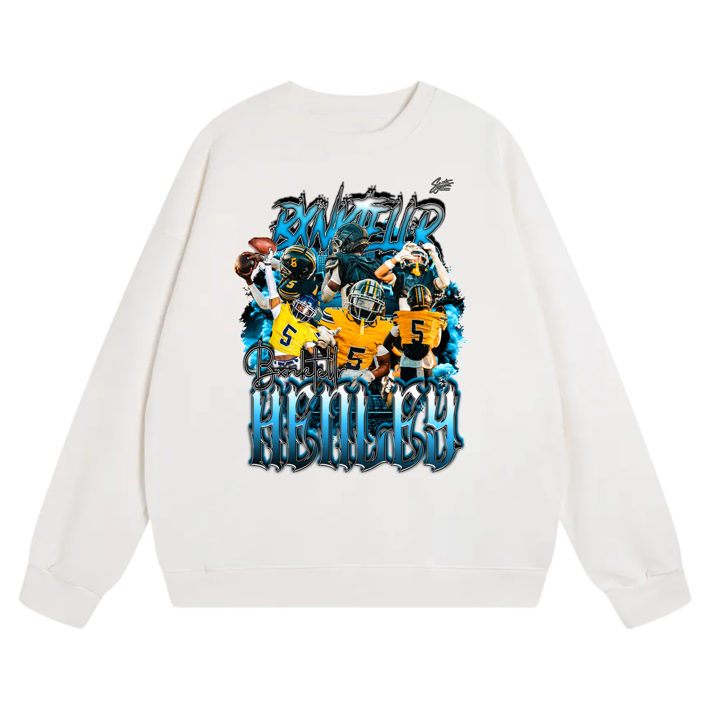 Bxnktellr Henley Heavyweight Crewneck Sweatshirt
