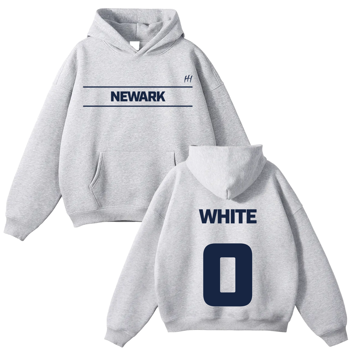 Yasminah White Oversize Fleeced Hoodie