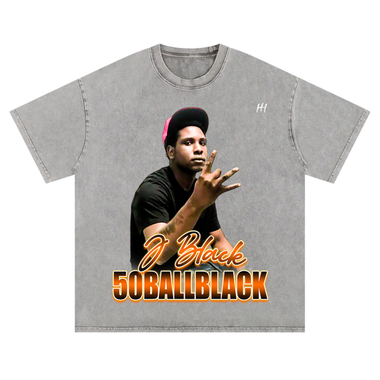 J Black Oversize T-shirt